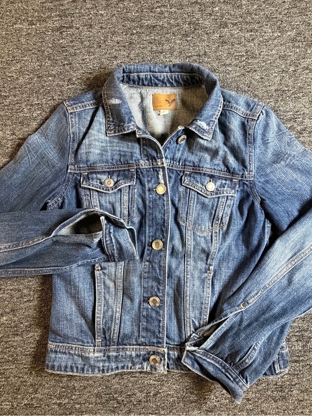 AMERICAN EAGLE Jean Denim Jacket Size Small